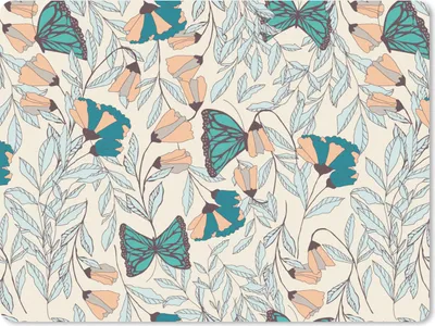 Produktbild von MuchoWow® Mauspad Mousepad Mädchen - Schmetterling - Blumen - Muster - Mädchen - Kinder - Kind 23x19 cm - Mousepads - Maus Mat - Pad - Mausunterlage - Schreibtischunterlage - Mauspad