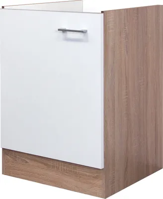 Produktbild von Flex Well Spülenschrank Samoa BxTxH 50 x 57 x 82 cm weiß matt zerlegt Anschlag reversibel 00007579