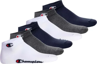 Produktbild von Champion Uni Socken, 6er Pack - Quarter Socken, Basic, Logo Blau/Weiß/Grau EU 43-46