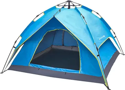 Obrázek produktu pro Kempingový stan 190 x 190 x 120 cm stan pro 3 osoby pro rodinné festivalové cestování trekking s taškou modrá