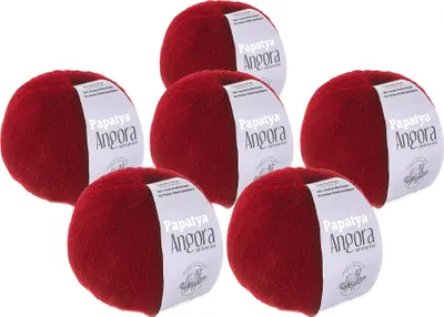 Produktbild von Papatya Angora Style Winterwolle 6x100g Strickgarn mit 20% Wolle Häkelgarn