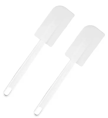 Image de Spatules en silicone - Ensemble de raclettes antiadhésives - Pour la pâtisserie et la cuisine - 2 pièces - Flexibles et sans joint