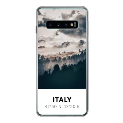 Produktbild von MuchoWow® Handyhülle Schutzhülle Hülle für Samsung Galaxy S10 Italien - Nebel - Wald - Baum Silikon Softcase Handy Hülle - Handytasche