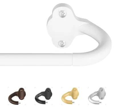 Immagine prodotto di Aste regolabili per tende oscuranti, colore bianco, lunghezza da 91,4 a 183 cm