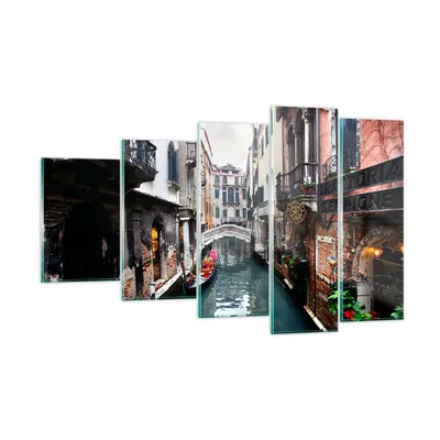 Produktbild von Bilder auf glas - Boot Brücke Tourismus Venedig - 100x60cm - Glasbilder - Wandbilder - Kunstdruck - zum Aufhängen bereit - Wanddekoration aus Glas - Glas Bilder - Wandbild auf Glas - GEG100x60-2157