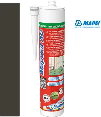 Produktbild von MAPEI® MAPESIL AC 1-Komponenten Fugen-Silikon 120 schwarz 310 ml zum Abdichten mit BioBlock® ANTISCHIMMEL