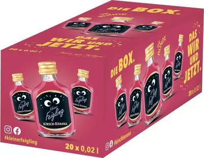 Produktbild von Kleiner Feigling Kirsch Banane Likör | 15 % vol | 20 x 0,02 l