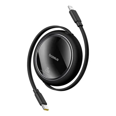 Produktbild von Baseus Free2Pull 20W USB-C/Lightning Aufrollbare Ladekabel 1m Schwarz