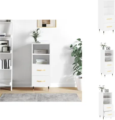 Obrázok produktu pre vidaXL Príborník biely 34,5x34x90 cm Materiál na báze dreva - Príborníky