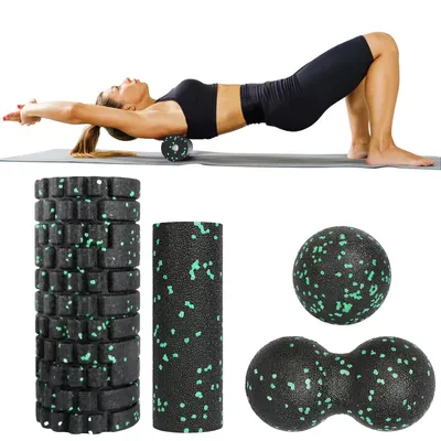 Produktbild von Faszienrolle Set Faszien Großer Duoball Faszienball Faszienrolle Selbst-Massage Set, Faszien Set für Rücken Wirbelsäule Bein