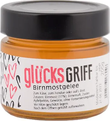 Produktbild von GlücksGriff Birnenmostgelee 200g von Genuss-Bauernhof Distelberger