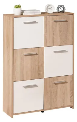 Produktbild von Dresano - Anrichte, 77x30x115h cm Weiß, Flügeltür