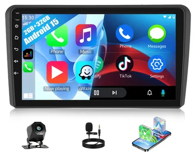 Immagine prodotto di Autoradio 9" con touchscreen HD per Audi A3 (2003-2013)/S3/RS3 | CarPlay e Android Auto wireless, 2+32GB