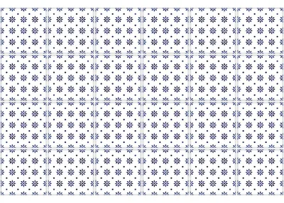 Image de Autocollants imitation carrelage pour la cuisine et la salle de bains – 24 autocollants imitation carrelage de Delft – 24 autocollants de 20 x 20 cm