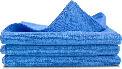 Produktbild von Lunar. premium cleaning 3 Stück Microfasertücher KFZ Poliertücher Weich 40x40cm blau 300 GSM Reinigungstücher Präsentbox zur professionellen Autopflege Hausreinigung