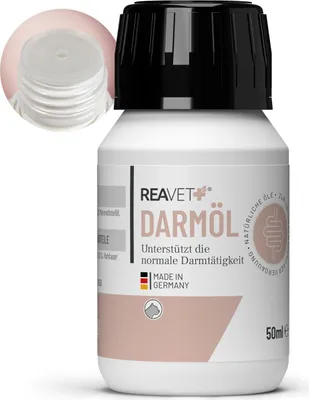 Produktbild von REAVET Darmöl für Katzen 50ml I Verdauung, Darmflora I Sekundierend bei Verstopfung & Verdauungsproblemen, kein Remedium & Laxans