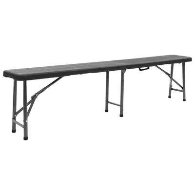 Immagine prodotto di Panchine da Giardino Pieghevoli 2 pz 180 cm in HDPE Nere