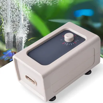 Produktbild von Aquariumluftpumpe 7 W, doppelte Auslass, einstellbar, für 100-1000 Liter, leise Belüftung