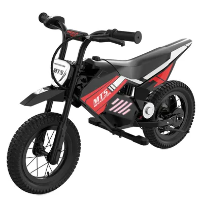 Produktbild von MEGAMOTION MT5 Elektro Motorrad Kinder, 12 Zoll Luftreifen, Höchstgeschwindigkeit-16 km/h, Reichweite 10KM, Moto Crossbike Kinder ab 6-12 Jahren