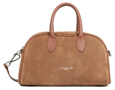 Productafbeelding van Lancaster handtas, bowlingmodel, met rits, suède, kleur: kameel