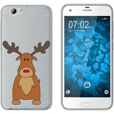 Produktbild von PhoneNatic Case kompatibel mit HTC One A9s Silikon-Hülle X Mas Weihnachten Rentier M3