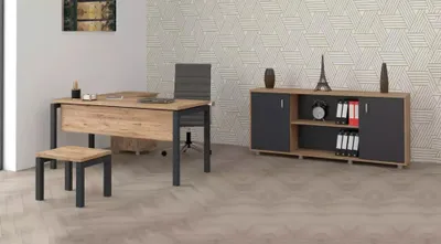 Obrázek produktu pro Kancelář pro advokátní kancelář Kancelářská praxe Kompletní vybavení Skříňový stůl 3 ks