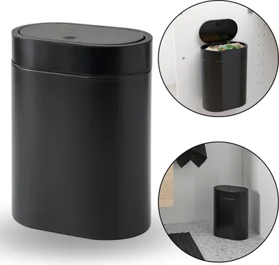 Produktbild von BROGRUND Schwarzer Korb mit Druckknopfdeckel 4l IKEA