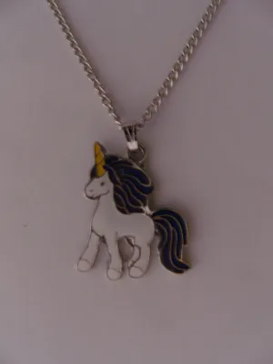 Produktbild von Stimmungskette Einhorn, weiß, Kette Anhänger Modeschmuck Ketten Geschenke Schmuck, Einhörner