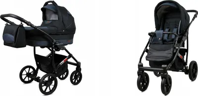 Image de BabyLux® Largo | Kit 2en1 | Noir Gris | Combinaison Kitten | Kitten Set | Buggy +