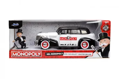 Obrázok produktu pre Jada Set Masinuta Metalica Chevrolet Master Deluxe 1939 Scara 1:24 Si Figurina Mr Monopoly