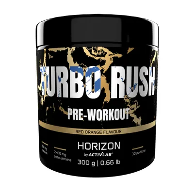 Obrázek produktu pro TURBO RUSH PRE-WORKOUT předtréninková příchuť červená oranžová HORIZON Activlab