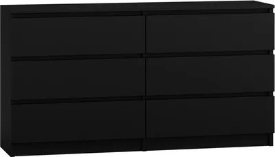 Produktbild von CDF Kommode Malwa M6 140 | Farbe: Schwarz | Schrank für Dokumente, Kleinigkeiten