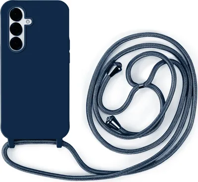 Produktbild von Handykette für Samsung Galaxy S25 Hanyhülle mit Band Hülle mit Kodel Smartphone Halskette in Blau