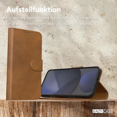 Produktbild von EAZY CASE Business Hülle für Samsung Galaxy S24 FE klappbar, Premium Kunstleder Handyhülle mit Kartenfach