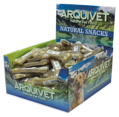 Image de Solidchoice - Ossements 100% naturels en peau de bœuf pour chiens, boîte de 60 pièces