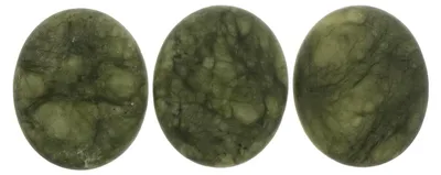 Produktbild von 3 Stück Hot Stone Massage aus natürlichem Olivenstein 5x6 cm für Gesichtsmassagen und Wärmetherapie