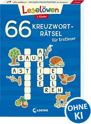 Produktbild von 66 Kreuzworträtsel für Erstleser - 1. Klasse (Blau)