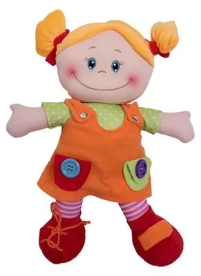 Obrázok produktu pre Plyšová hračka – dievčatko, oranžová – Askato