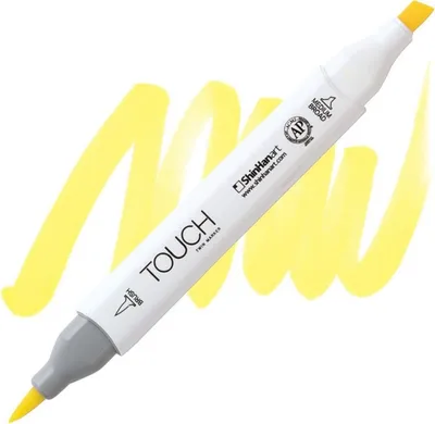 Imagen del producto de Lihová fixa TOUCH, doble cara, Brush & Chisel, color amarillo fluorescente, modelo F123