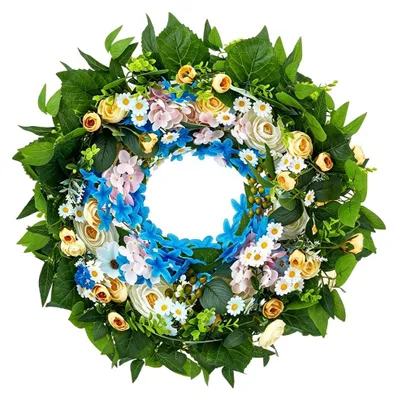 Türkranz mit Hortensien, 50,8 cm, für Innen und Außen