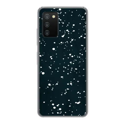 Produktbild von MuchoWow® Handyhülle Schutzhülle Hülle für Samsung Galaxy A03s Polka dots - Schwarz - Weiß Silikon Softcase Handy Hülle - Schutz