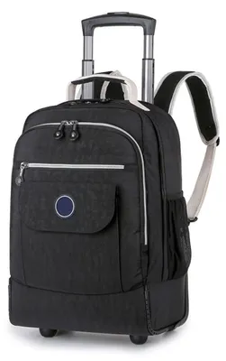 Image de Sac d'école trolley imperméable en nylon - Compartiment pour ordinateur portable - Léger - 30x21x44 cm