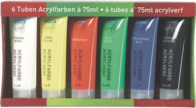 Produktbild von Stylex 28653, 75 ml, Schwarz, Blau, Grün, Rot, Weiß, Gelb, Matte, Tube