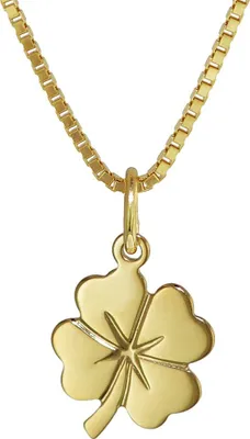 trendor 35922 Kleeblatt Anhänger Gold 333 (8 Karat) + goldplattierte Halskette 1