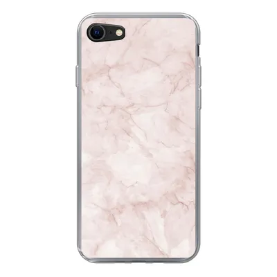 Produktbild von MuchoWow® Handyhülle Schutzhülle Hülle für iPhone SE 2020 Marmor - Rosa - Schick Silikon Softcase Handy Hülle - Kartenbesitzer