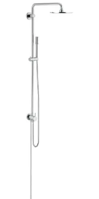 Zdjęcie produktu dla System prysznicowy Grohe RainShower 27058 z głowicą przełączającą i główką prysznicową chrom 27058000
