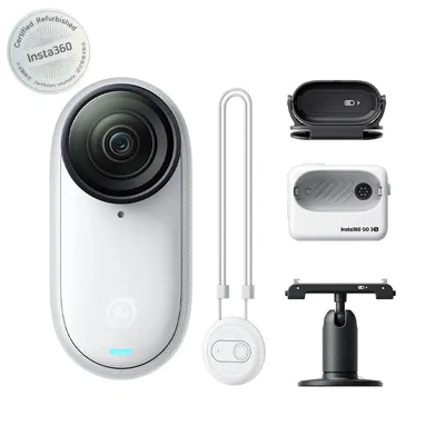 Produktbild von Insta360 GO 3S 128GB, 140min Battery, Portable 4K Mini Camera, Mit Apple Find My kompatibel, Robust & wasserdicht, Arctic White