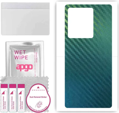 Produktbild von apgo Rückseite Schutzfolie, Skin, kompatibel mit Vivo IQOO Neo7, Hinten Displayschutzfolie aus Vinylfolie, kratzfest, einfache Montage - Kohlenstoff-Chamäleon CAKA1