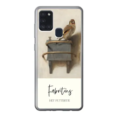 Produktbild von MuchoWow® Handyhülle Schutzhülle Hülle für Samsung Galaxy A21s Alte Meister - Der Stieglitz - Fabritius Silikon Softcase Handy Hülle - Hartschale