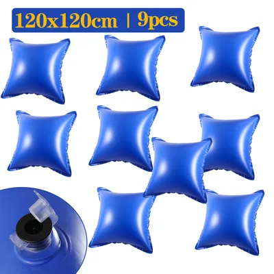 Obrázok produktu pre Clanmacy 9ks bazénová poduška bazénová zimná vzduchová poduška 122 x 122 x 60 cm, bazénová poduška, vzduchová poduška, zimná poduška na bazénové zakrytie zazimovanie